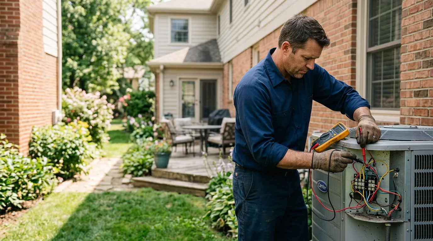 HVAC technician working near South Otselic, NY